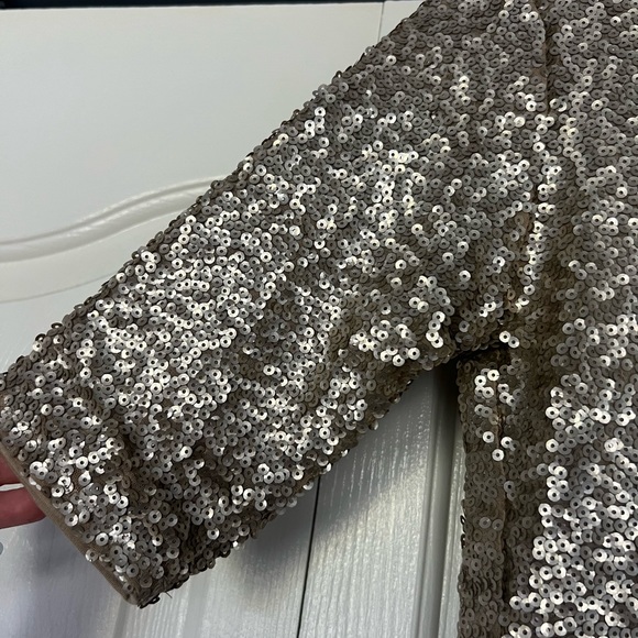 Abercrombie Gold Sequin Dress with 1/4 Sleeves - Picture 4 of 4